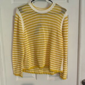 ME+EM Yellow and White Knit Sweater